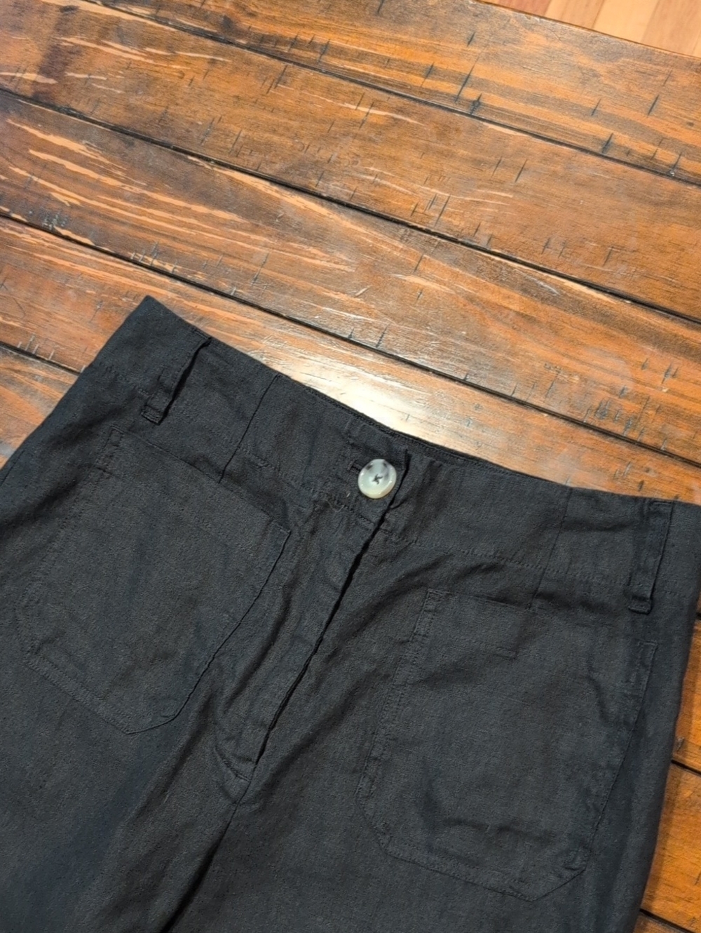 Quince European Linen Patch Pocket Wide Leg Pants - Picture 4 of 9